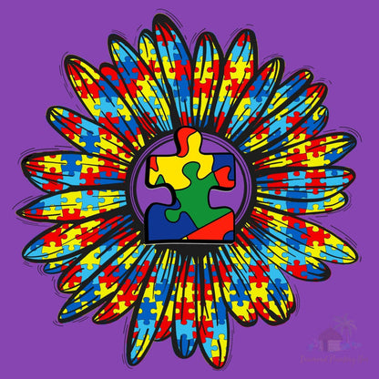 Autism Puzzle Sunflower Diamond Painting-Diamond Painting Hut