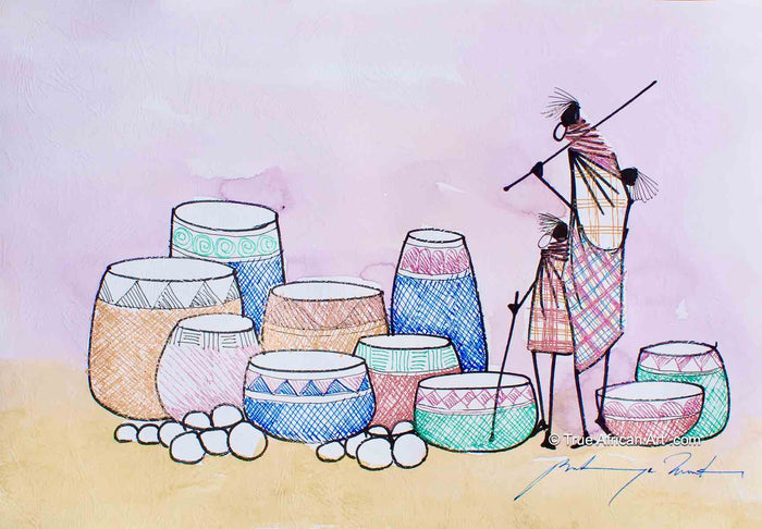 Martin Bulinya  |  Kenya  |  B-613 |  Original  |  True African Art .com