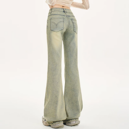 Low rise button zip-up pocket jeans | Baggy Low Rise Jeans  | Festival Outfits Women