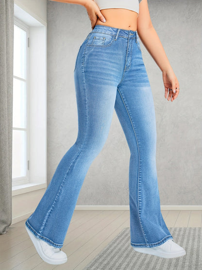 Women's High Waisted Flare Jeans with Boot Cut Style | Great for All Seasons