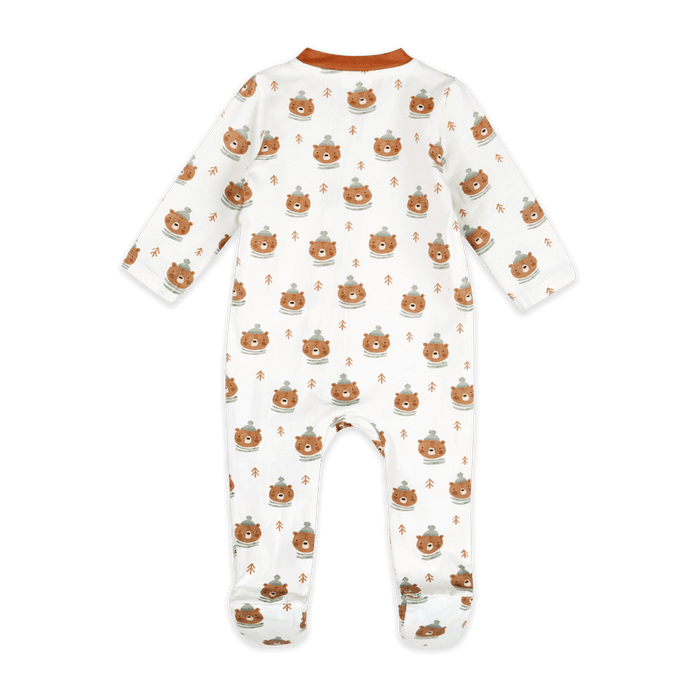 Bears Baby Zip Footie (Organic Jersey) - Back