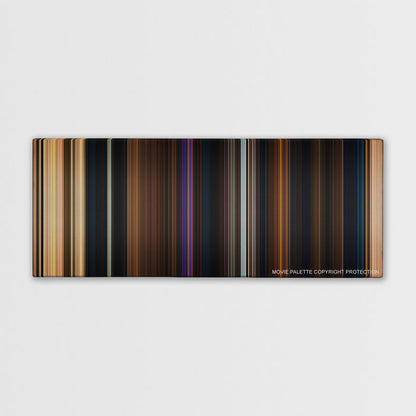 Beauty and the Beast color palette canvas print: thousands of thin vertical stripes of color