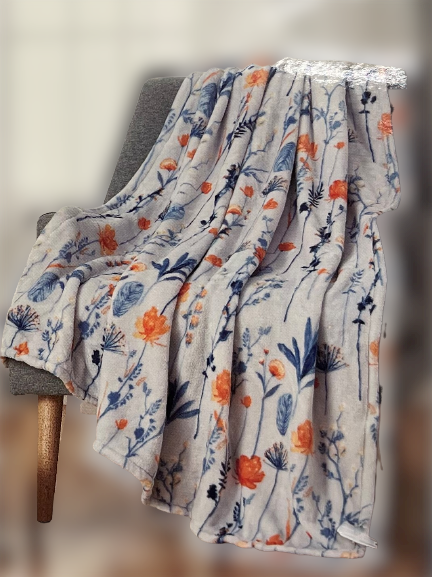 Begonia Plush Throw Blanket
