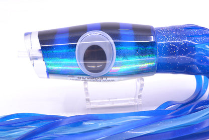 Big T Lures Blue-Silver Pearl Black Bars Leopard 12" 10.7oz Skirted Blue