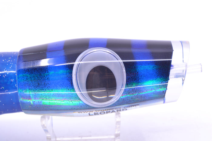 Big T Lures Blue-Silver Pearl Black Bars Leopard 12" 10.7oz Skirted Blue