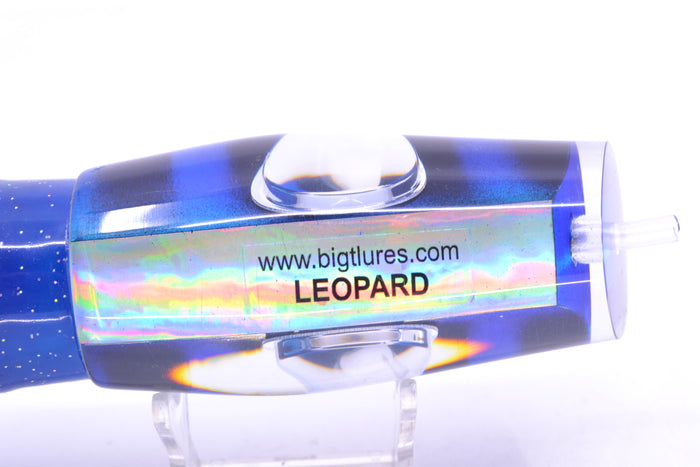 Big T Lures Blue-Silver Pearl Black Bars Leopard 12" 10.7oz Skirted Blue