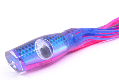 Big T Lures Blue-Silver-Pink Pearl Black Dots Leopard 12" 10.7oz Skirted Purple-Blue-Pink