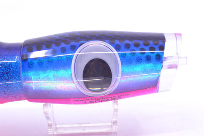 Big T Lures Blue-Silver-Pink Pearl Black Dots Leopard 12" 10.7oz Skirted Purple-Blue-Pink