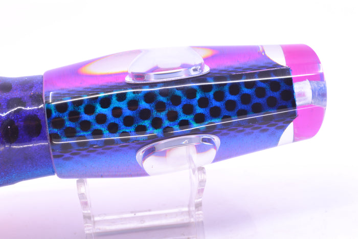 Big T Lures Blue-Silver-Pink Pearl Black Dots Leopard 12" 10.7oz Skirted Purple-Blue-Pink