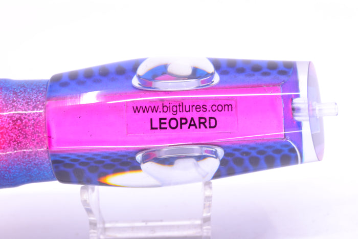 Big T Lures Blue-Silver-Pink Pearl Black Dots Leopard 12" 10.7oz Skirted Purple-Blue-Pink