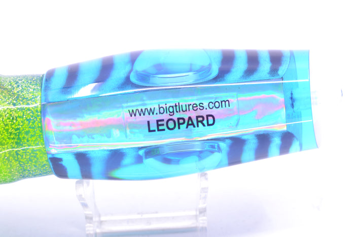Big T Lures Ice Blue Rainbow Mackerel Leopard 12" 10.7oz Skirted Blue-Silver-Chartreuse