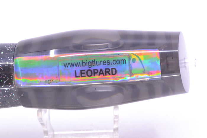 Big T Lures Smoke Rainbow Mackerel Leopard 12" 10.7oz Skirted Gray with Black Stripes
