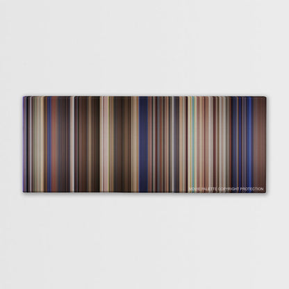 Bill & Ted's Excellent Adventure color palette canvas print: thousands of thin vertical stripes of color