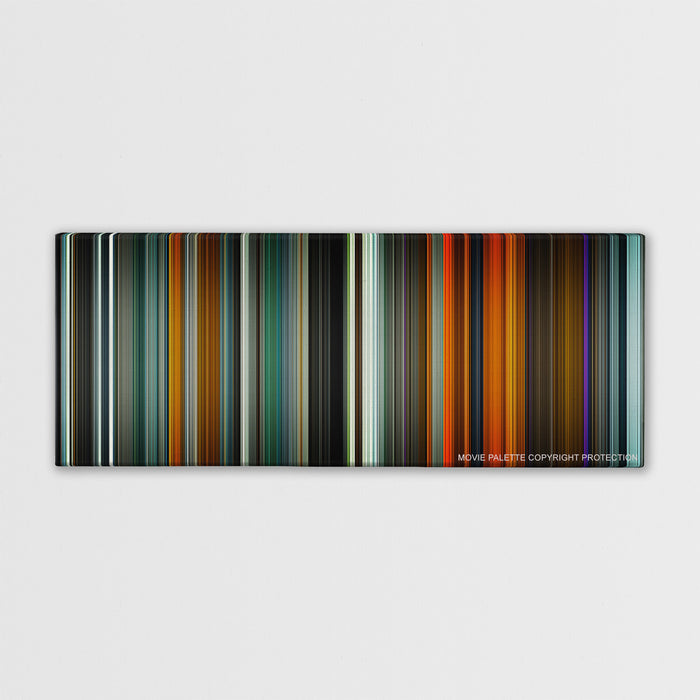 Blade Runner 2049 color palette canvas print: thousands of thin vertical stripes of color