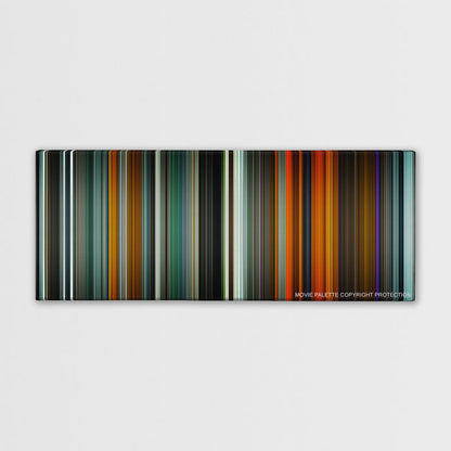 Blade Runner 2049 color palette canvas print: thousands of thin vertical stripes of color