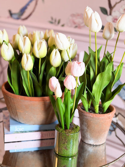Blanc Box Tall Cream Dutch Tulip Pot-23”