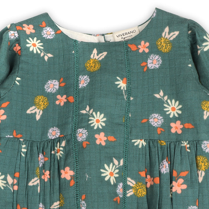 Bora Floral Baby Romper & Headband Set (Organic Muslin)
