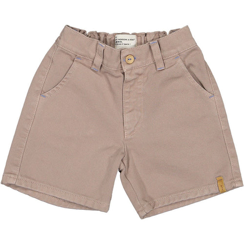 Boy Shorts in Taupe Canvas