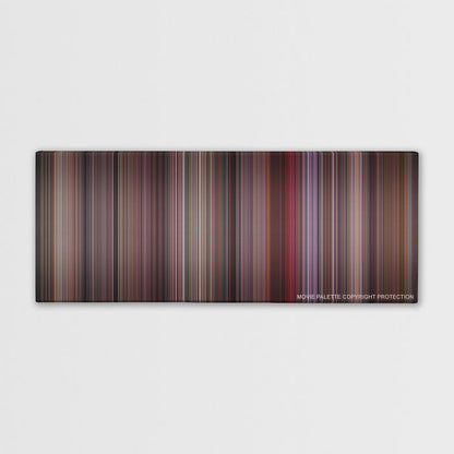Breakfast at Tiffany's color palette canvas print: thousands of thin vertical stripes of color