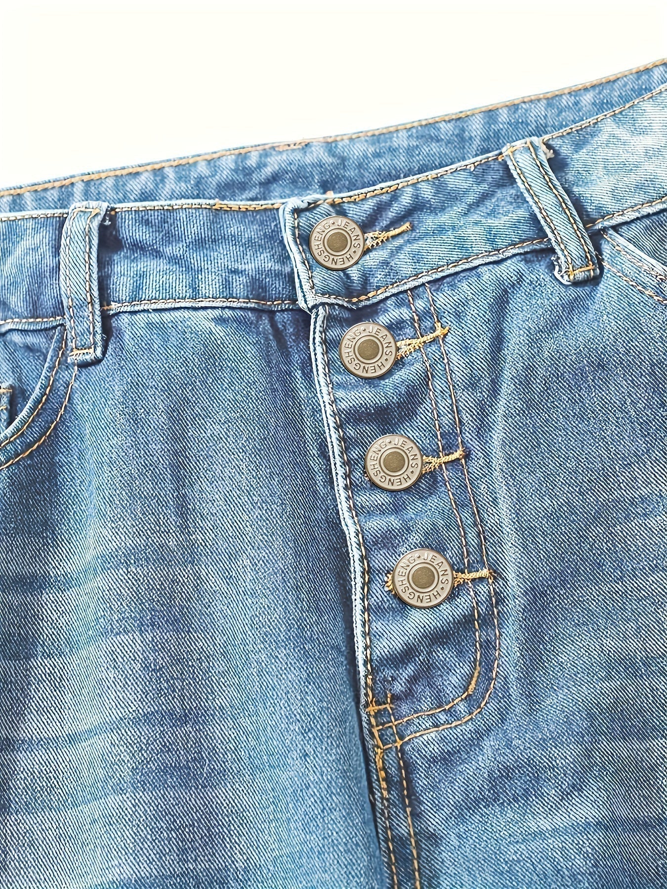 Women's Straight Leg Baggy Jeans with Slash Pockets | Great for Everyday Wear