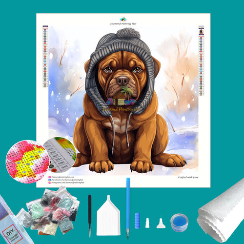 Cane Corso Winter Diamond Painting