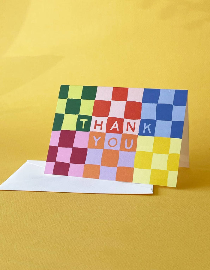 Checkered Thank You Note Cards Boxed Set