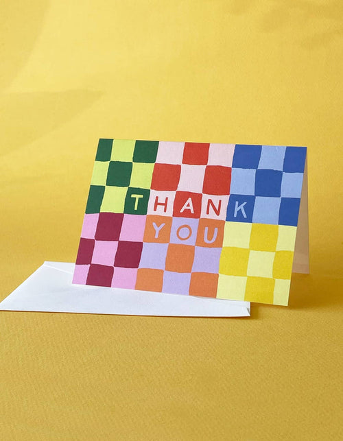 Checkered Thank You Note Cards Boxed Set