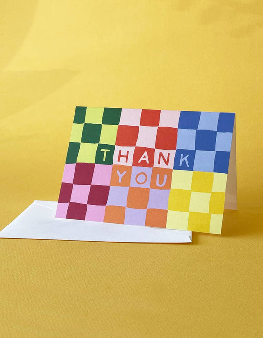 Checkered Thank You Note Cards Boxed Set