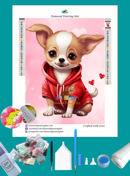 Chihuahua Valentine's Diamond Painting