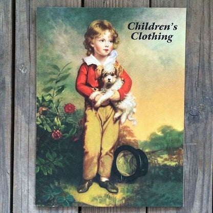 CHILDREN'S CLOTHING Department Store Display Sign 1952