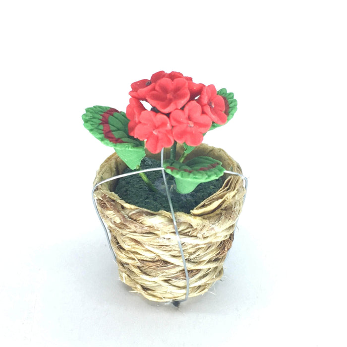 Choice of Dollhouse Miniature Pink or Red Geraniums