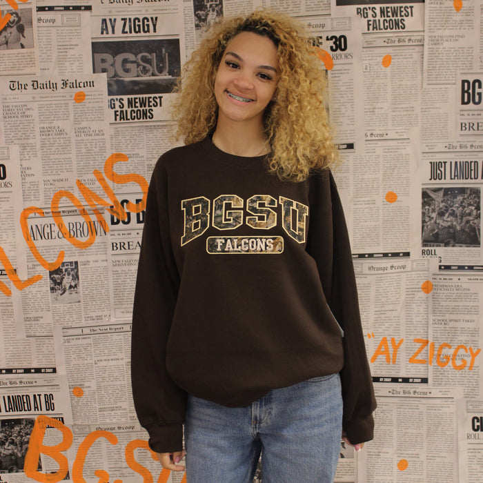 CiSport BGSU Falcons Camo Print Vireo Crew