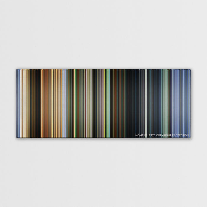 City of God color palette canvas print: thousands of thin vertical stripes of color