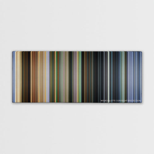 City of God color palette canvas print: thousands of thin vertical stripes of color