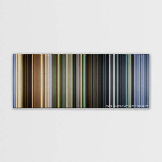 City of God color palette canvas print: thousands of thin vertical stripes of color