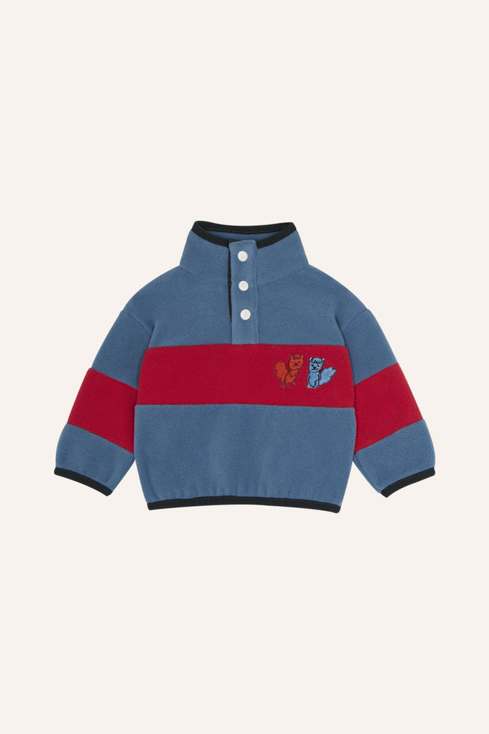 Color Block Polar Baby Sweatshirt in Blue