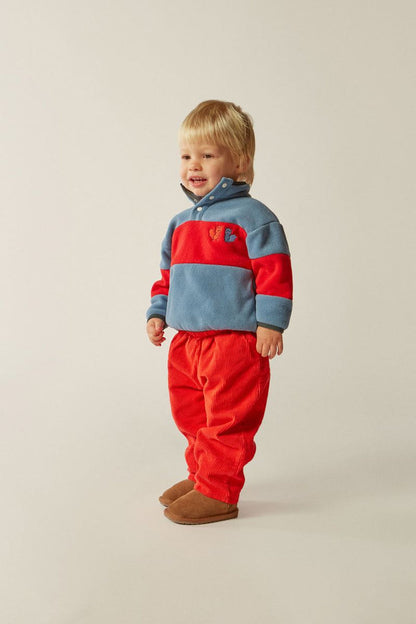 Color Block Polar Baby Sweatshirt in Blue