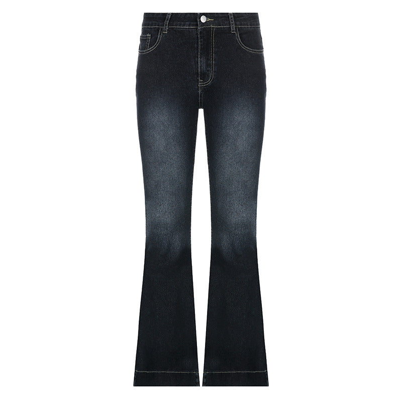 Women Edgy Low Waist Vintage Casual Fashion Straight Jeans