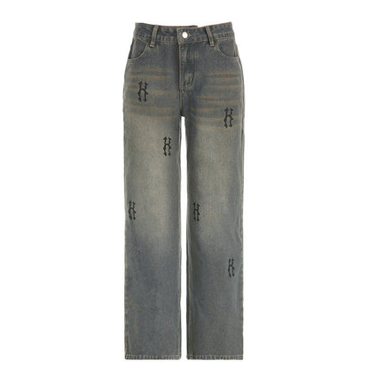 Street Loose Casual Women'S Low Waist Retro Wide Leg Jeans