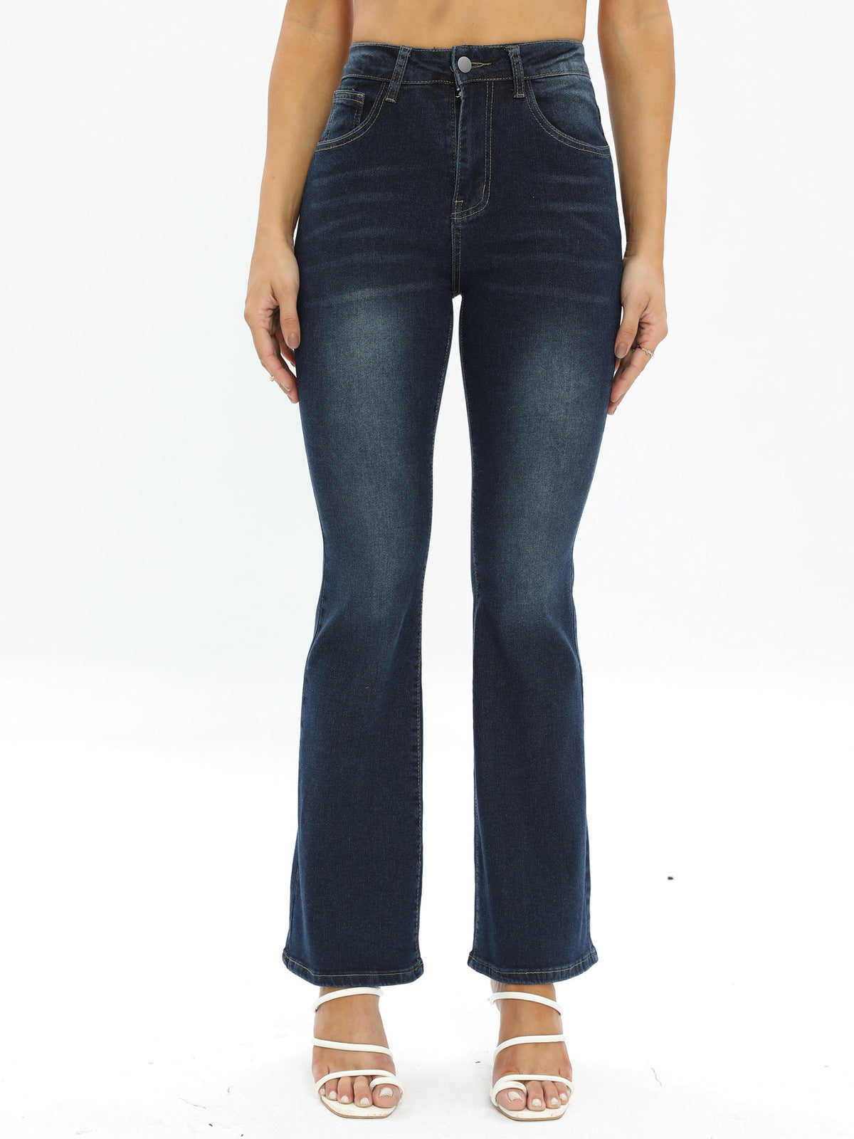 Women Fashion Casual Simple Slim Fit Jeans