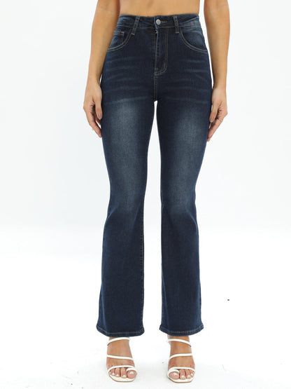 Women Fashion Casual Simple Slim Fit Jeans