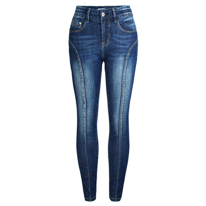 Women Fashion Casual Slim-Fit Jeans