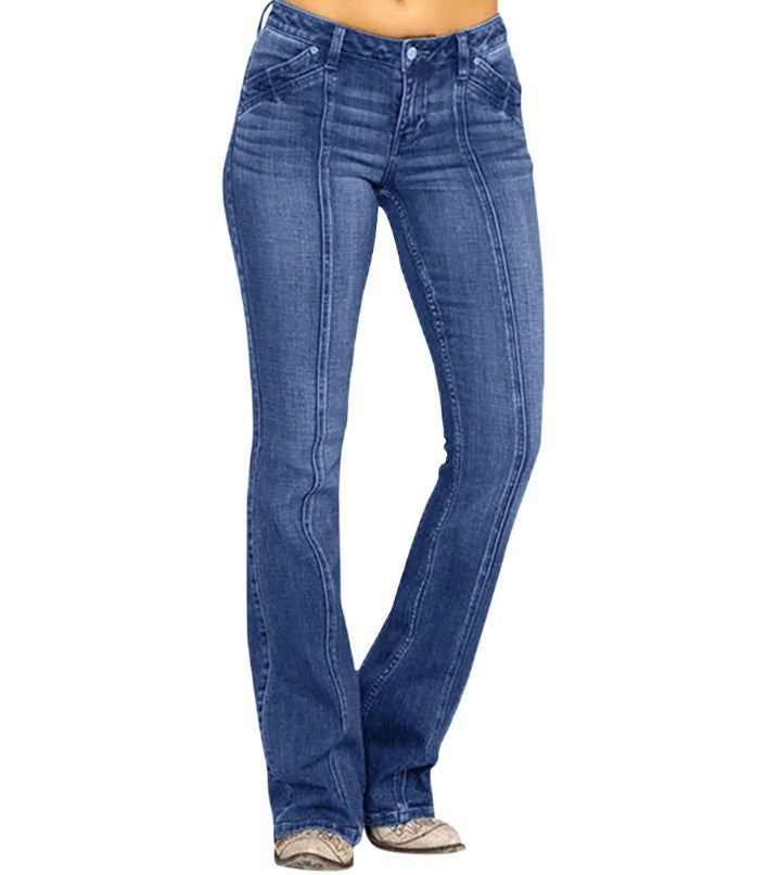 Women Fashion Casual Low-Rise Jeans