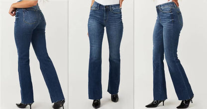 Women Fashion Casual Tight Flared Jeans