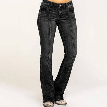Women Fashion Casual Low-Rise Jeans