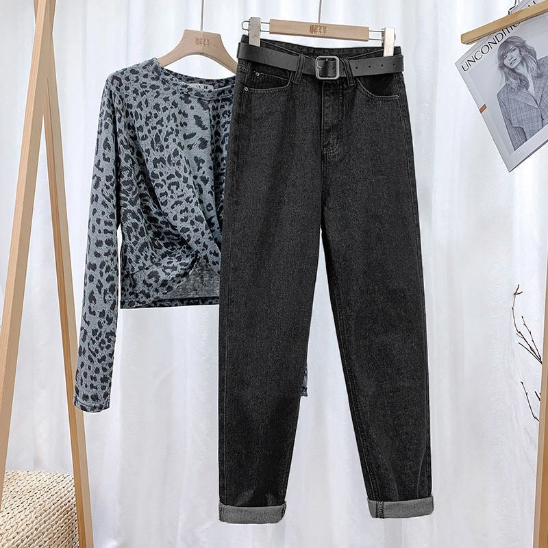 Women Casual High Waist Straight Jeans