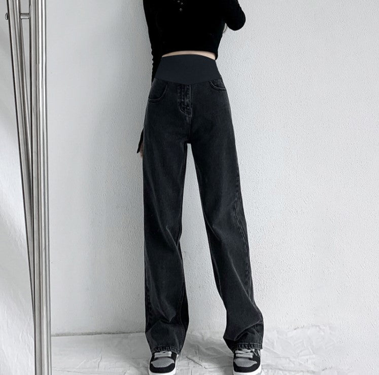 Pregnant Women Fashion Casual Belly Straight Jeans