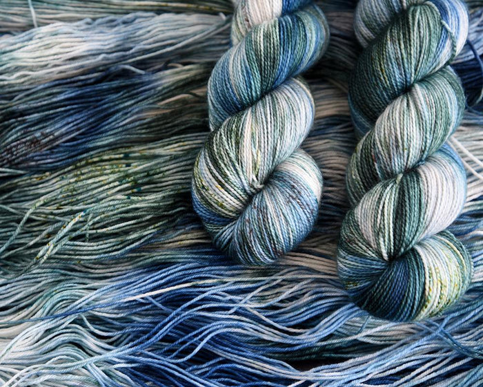 Destination Yarn fingering weight yarn Cool Planets Set - DYED TO ORDER