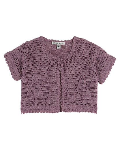 Crochet Cardigan in Wisteria