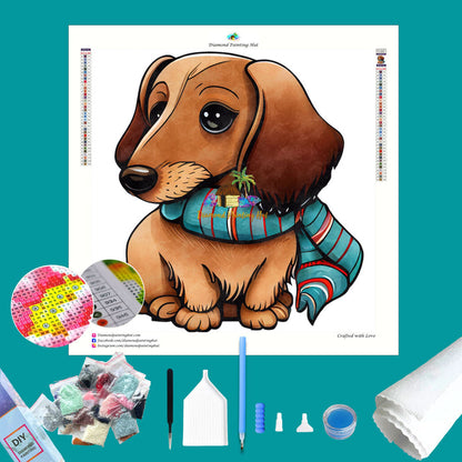 Dachshund Pup Diamond Painting